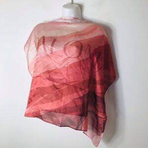 Paloma Blanca Pink & Coral Sheer Ombre Wrap Scarf